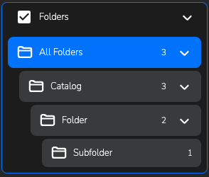 Filter by folders in catalog
