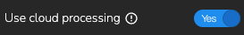 Enabling Cloud Processing Mode