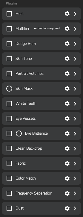 Retouch plugins